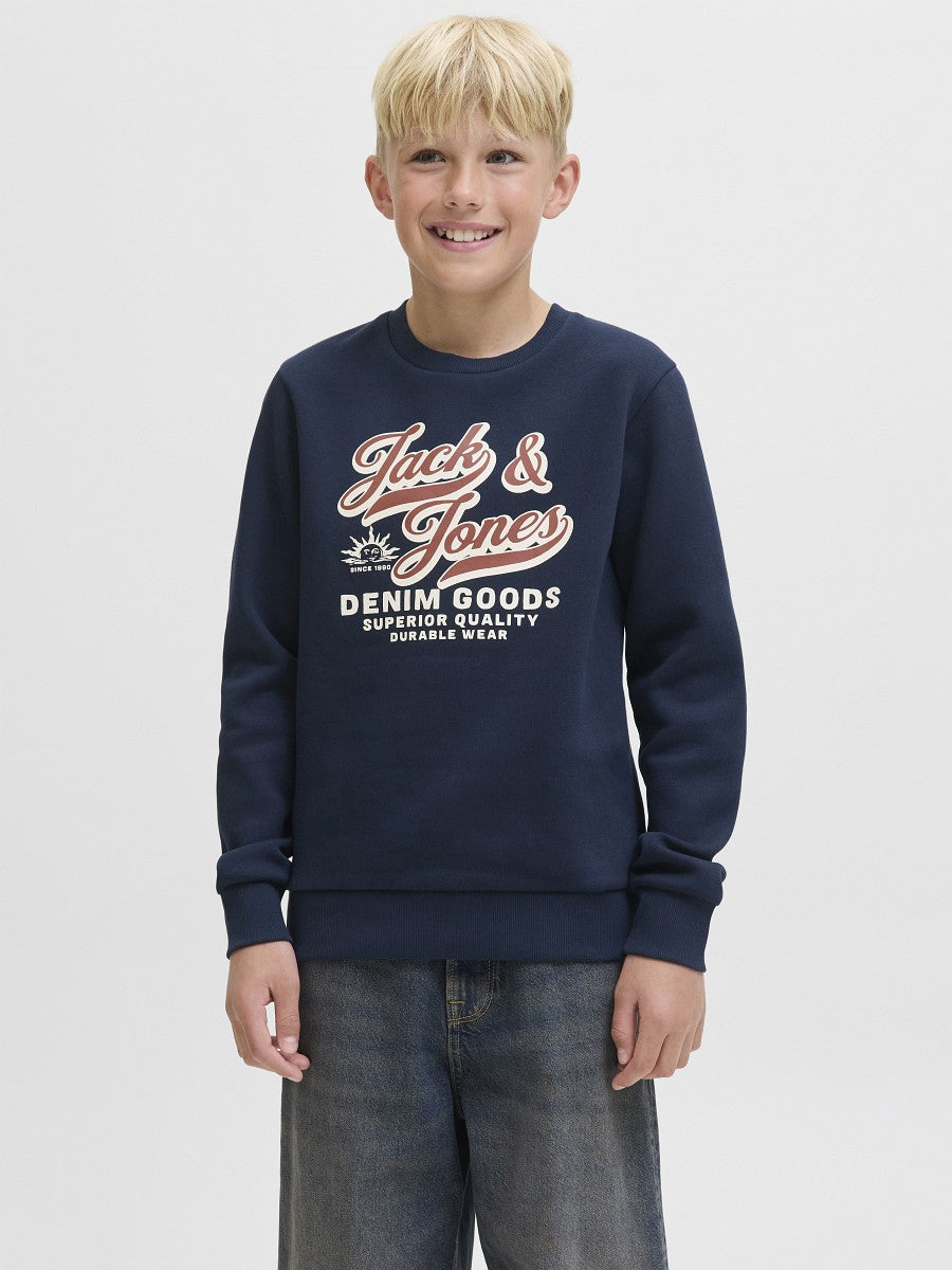 JACK & JONES Junior Jungen Sweatshirt Pullover dunkelblau JJElogo 128 bis 176