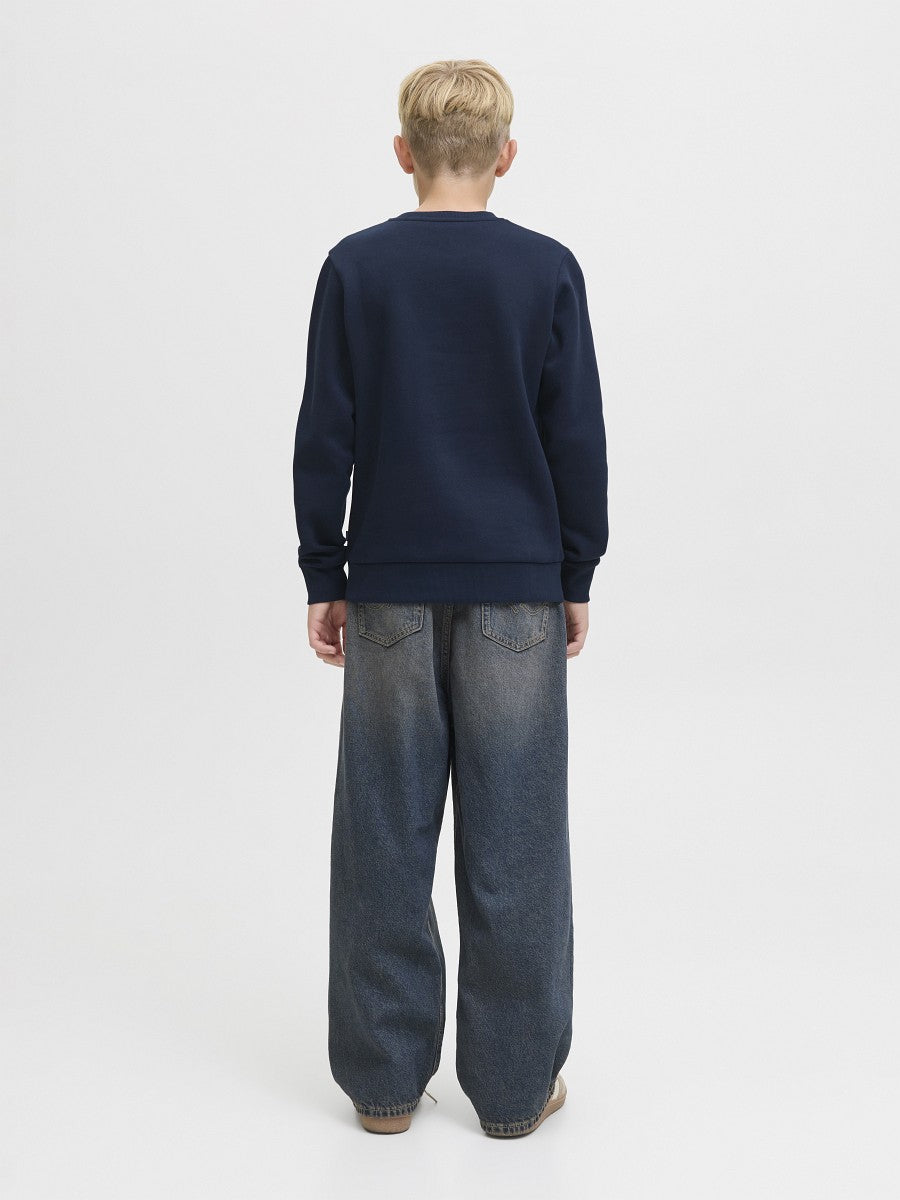 JACK & JONES Junior Jungen Sweatshirt Pullover dunkelblau JJElogo 128 bis 176