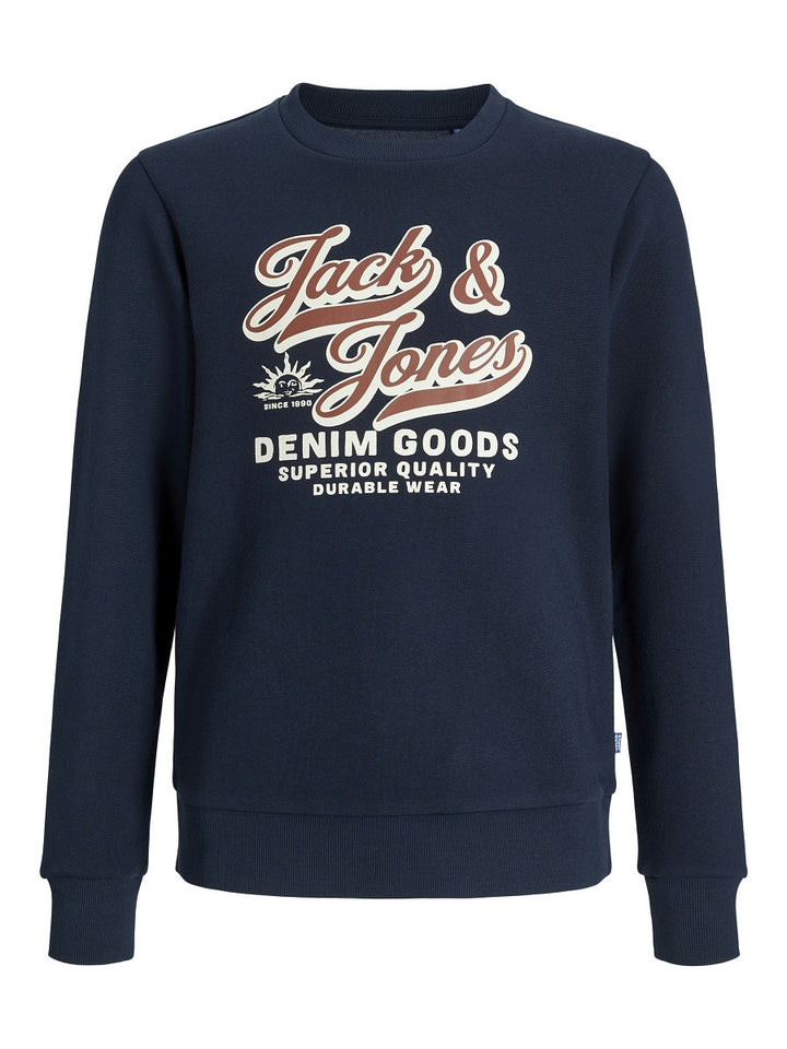 JACK & JONES Junior Jungen Sweatshirt Pullover dunkelblau JJElogo 128 bis 176