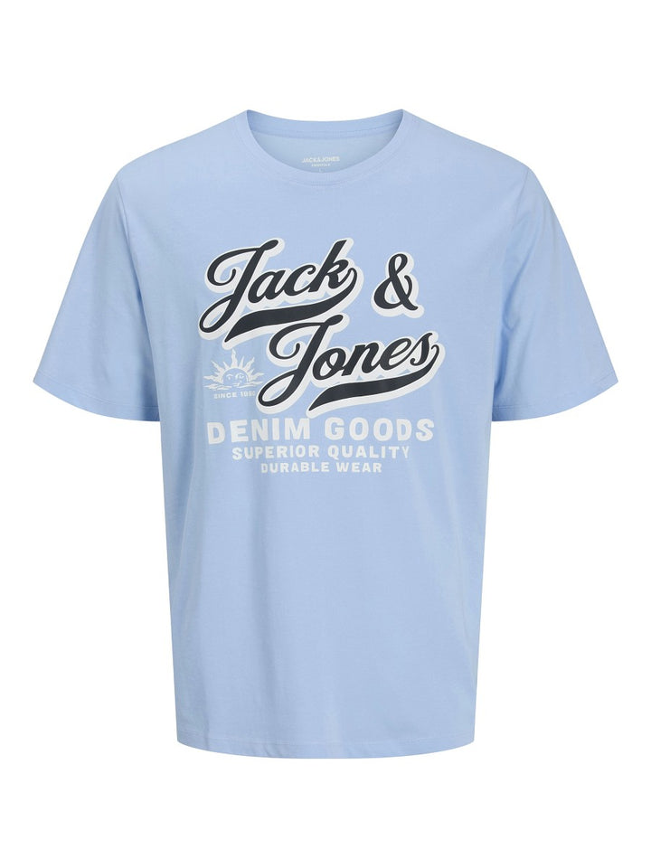 JACK & JONES Junior Jungen T-shirt Kinder Shirt Baumwolle hellblau Gr. 128 - 176