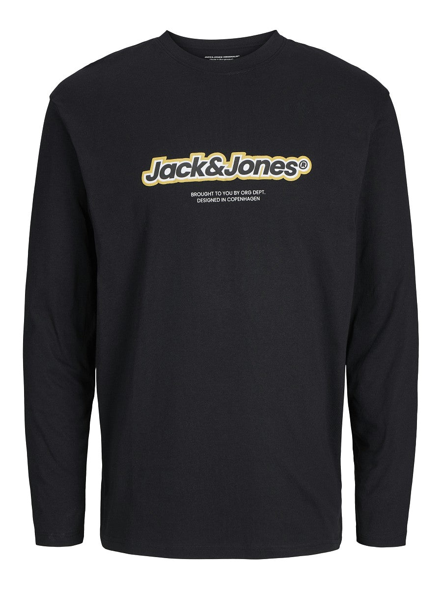 Jack & Jones Kids Langarmshirt Jungen Longsleeve Logo schwarz Größe 128 - 176