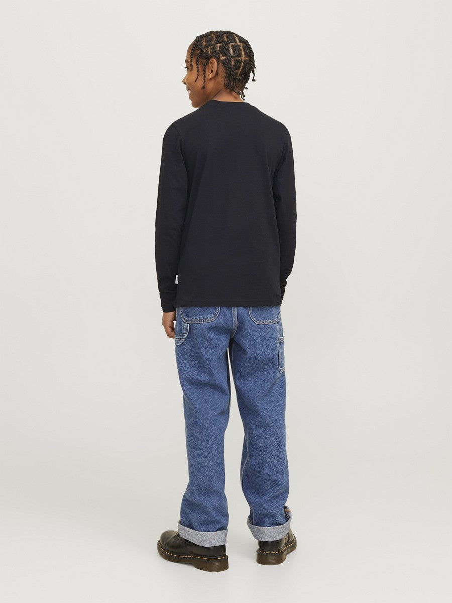 Jack & Jones Kids Langarmshirt Jungen Longsleeve Logo schwarz Größe 128 - 176