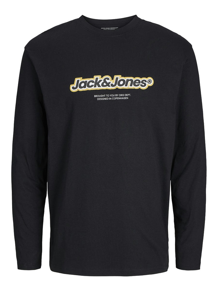 Jack & Jones Kids Langarmshirt Jungen Longsleeve Logo schwarz Größe 128 - 176