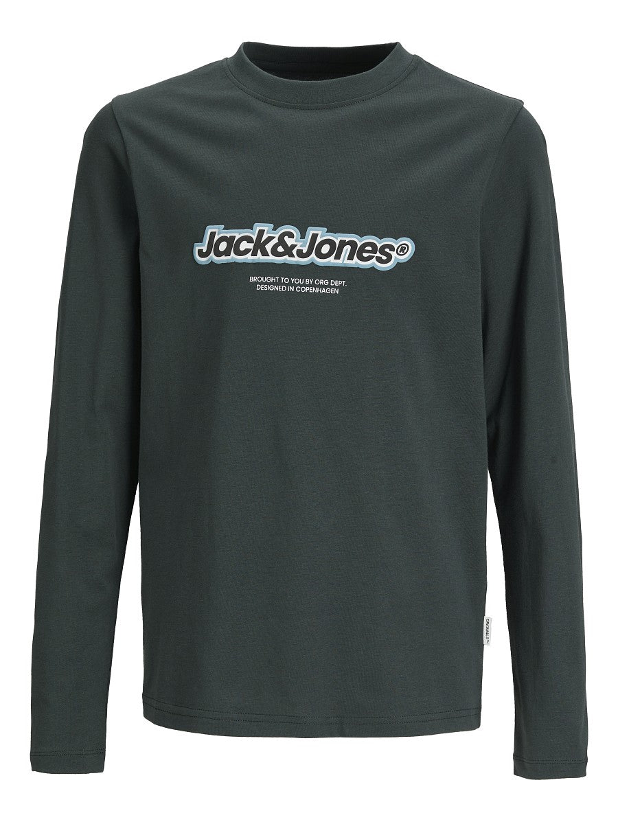 Jack & Jones Kids Langarmshirt Jungen Longsleeve Logo oliv grün Größe 128 - 176