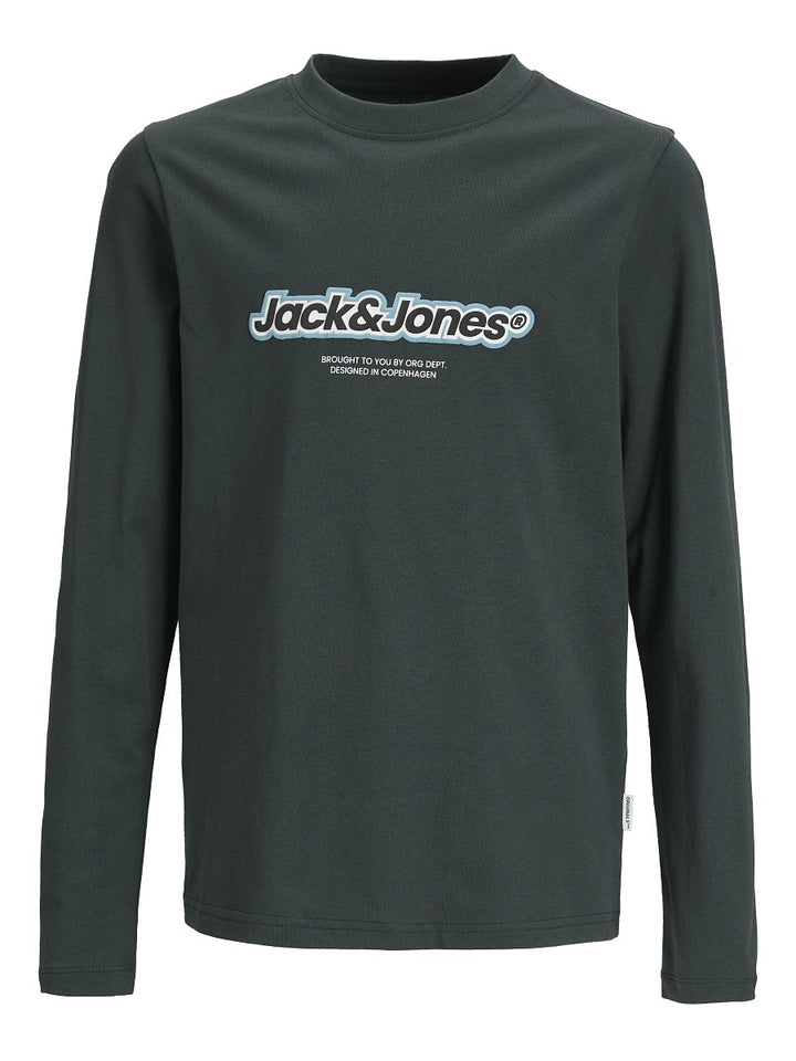 Jack & Jones Kids Langarmshirt Jungen Longsleeve Logo oliv grün Größe 128 - 176