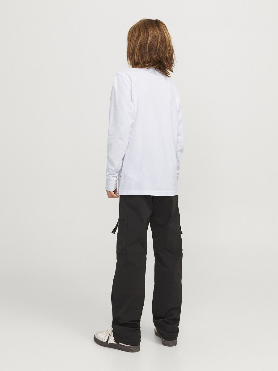 Jack & Jones Kids Langarmshirt Jungen Longsleeve Logo weiß Größe 128 - 176