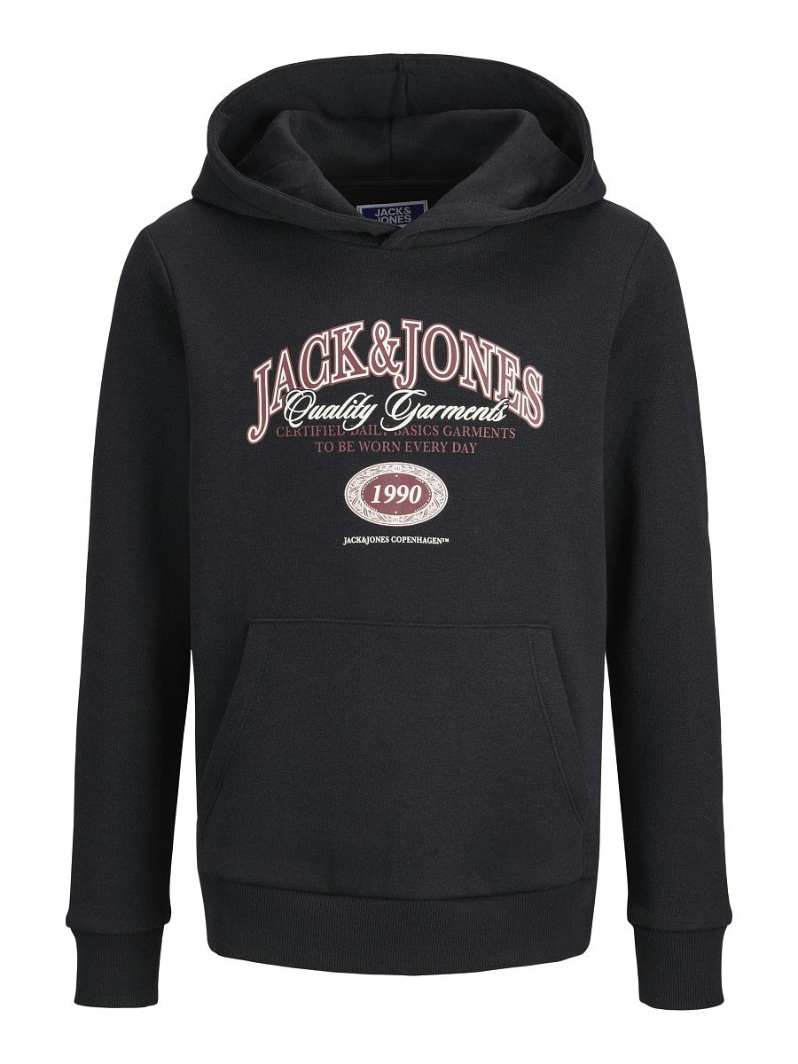 JACK & JONES Junior Kapuzenpullover Hoodie schwarz JJAri Größe 128 bis 176
