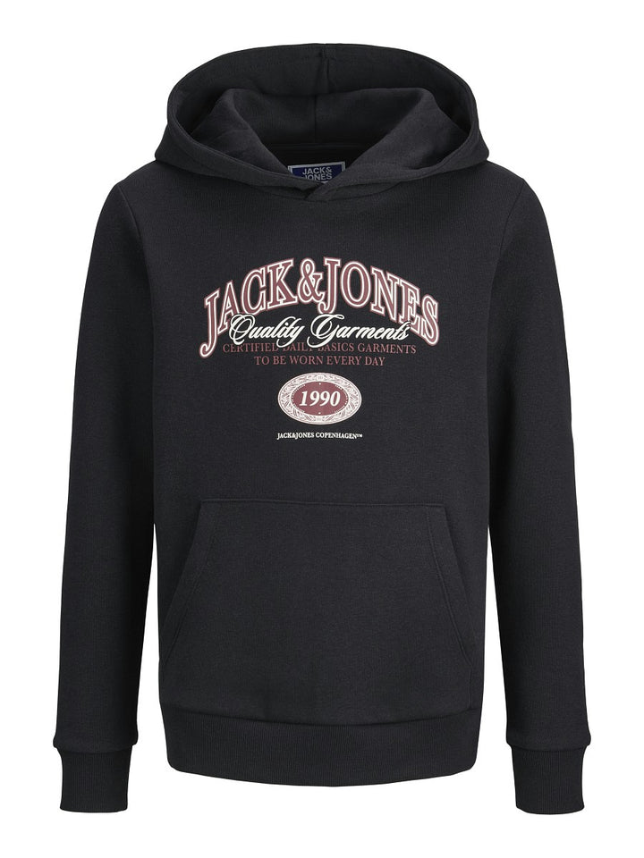 JACK & JONES Junior Kapuzenpullover Hoodie schwarz JJAri Größe 128 bis 176