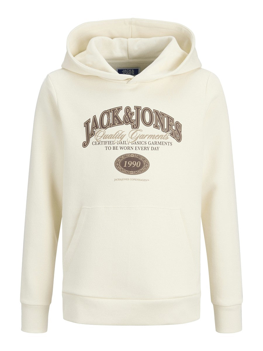 JACK & JONES Junior Kapuzenpullover Hoodie Pullover creme JJAri Größe 128 - 176