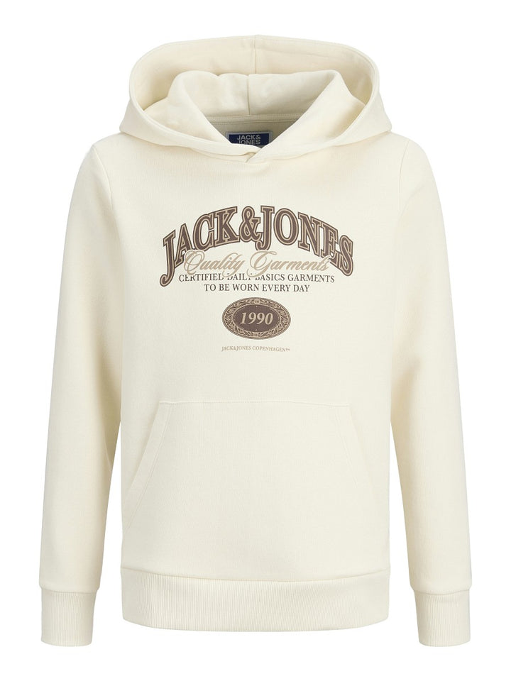 JACK & JONES Junior Kapuzenpullover Hoodie Pullover creme JJAri Größe 128 - 176