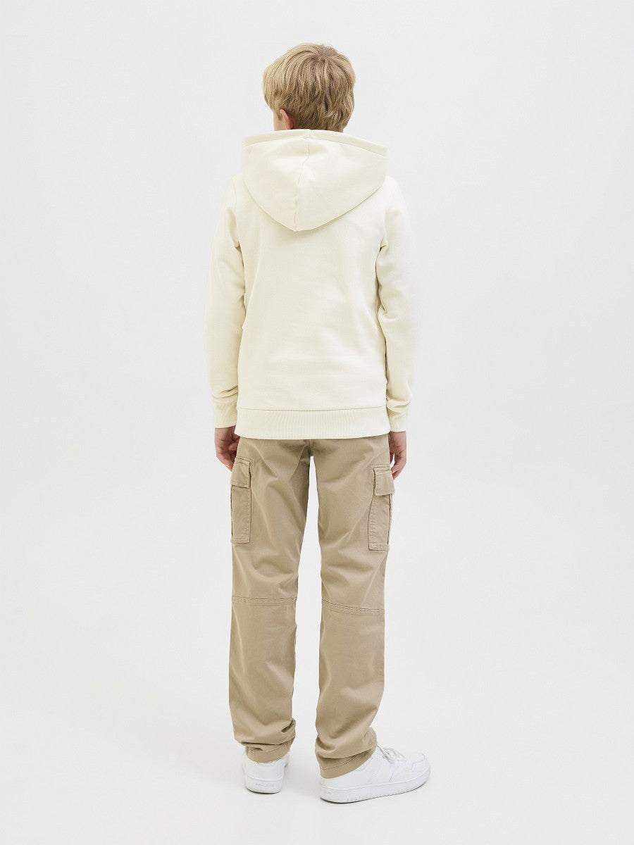 JACK & JONES Junior Kapuzenpullover Hoodie Pullover creme JJAri Größe 128 - 176