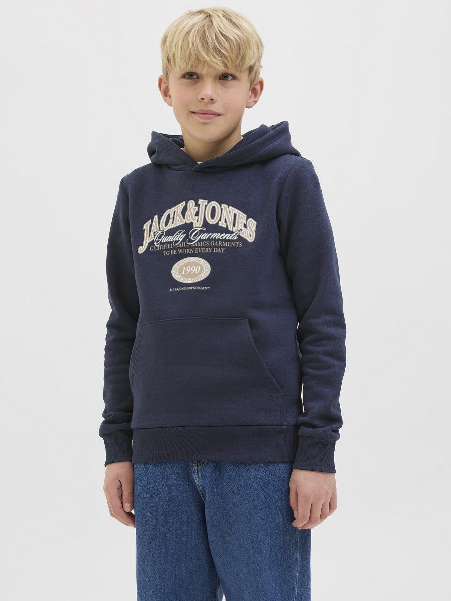 JACK & JONES Junior Kapuzenpullover Hoodie dunkelblau JJAri Größe 128 bis 176