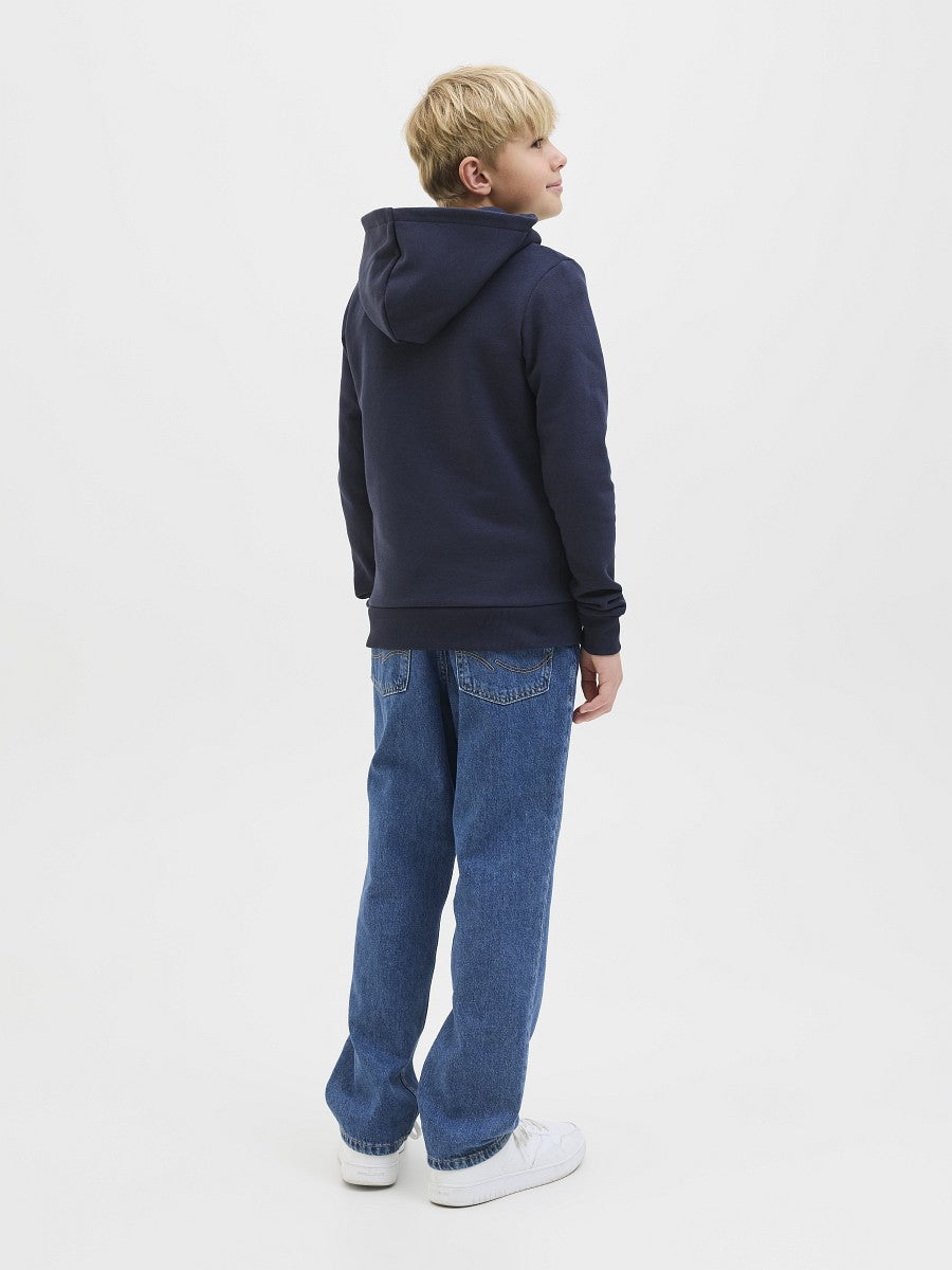 JACK & JONES Junior Kapuzenpullover Hoodie dunkelblau JJAri Größe 128 bis 176