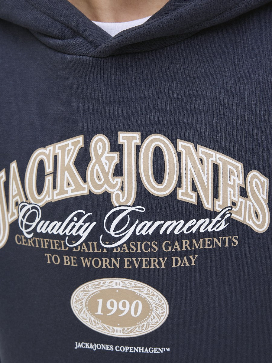 JACK & JONES Junior Kapuzenpullover Hoodie dunkelblau JJAri Größe 128 bis 176