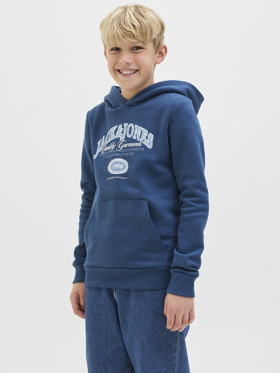 JACK & JONES Junior Kapuzenpullover Hoodie petrol blau JJAri Größe 128 bis 176