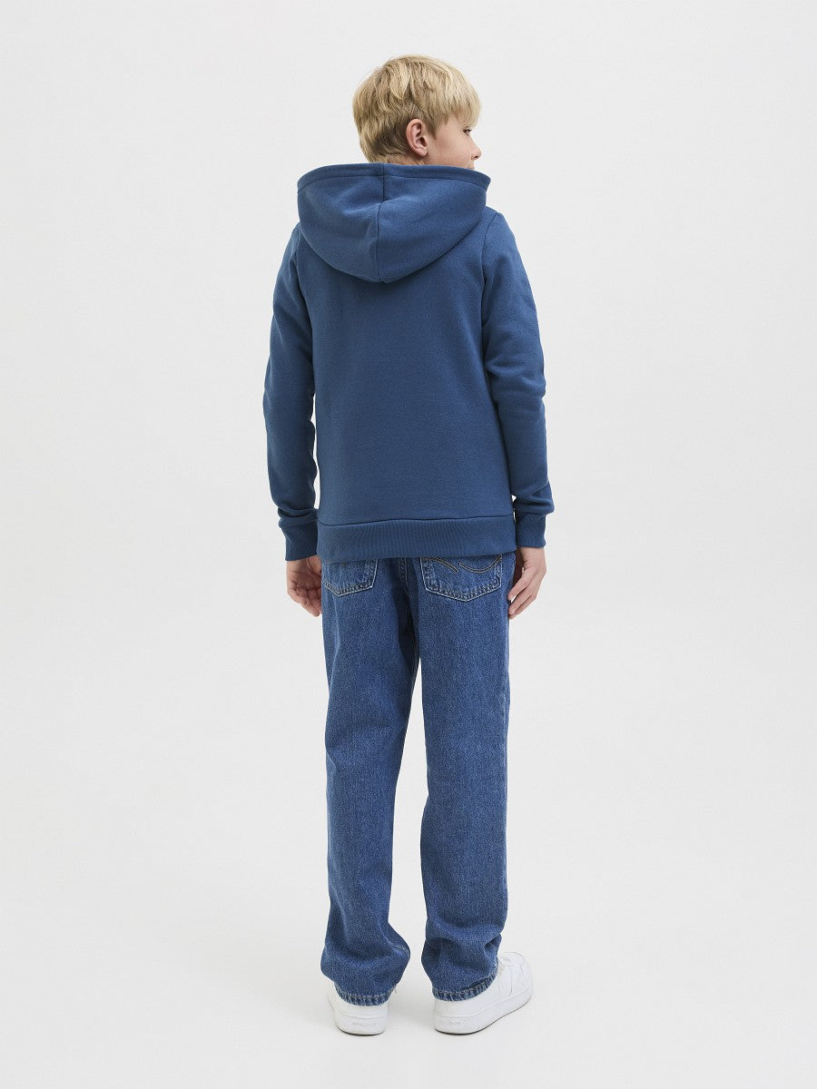 JACK & JONES Junior Kapuzenpullover Hoodie petrol blau JJAri Größe 128 bis 176