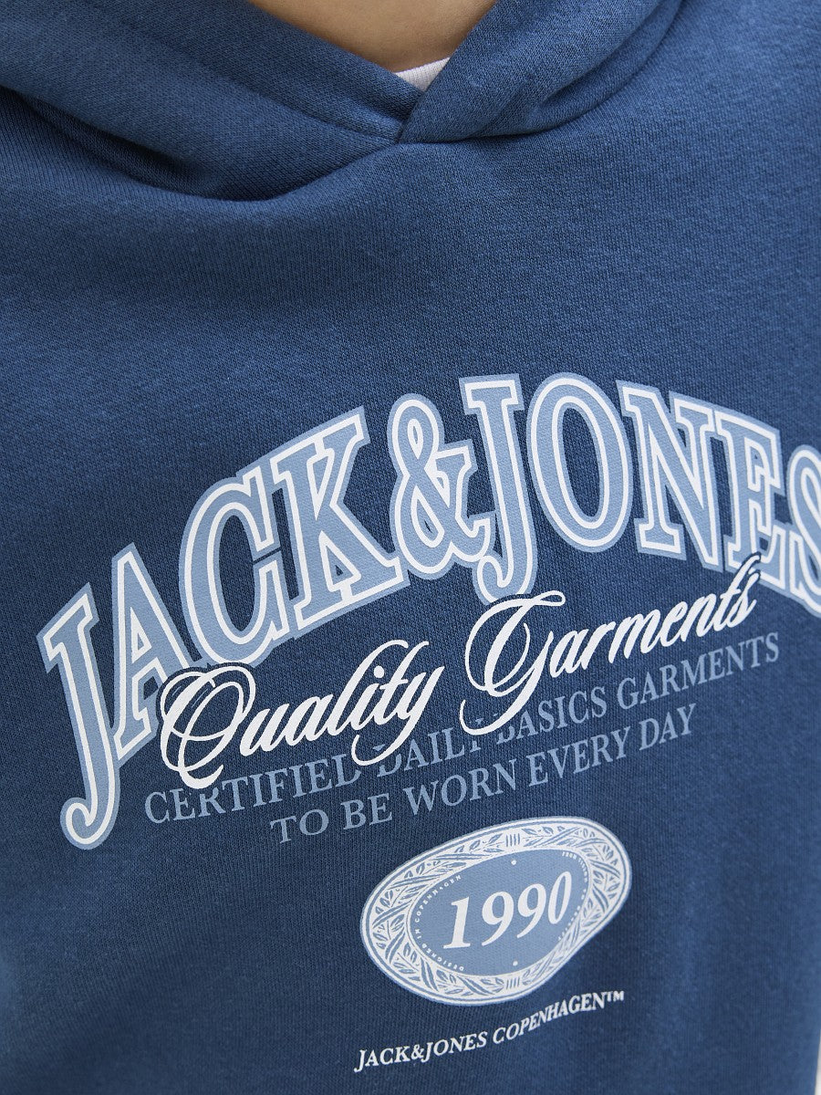 JACK & JONES Junior Kapuzenpullover Hoodie petrol blau JJAri Größe 128 bis 176