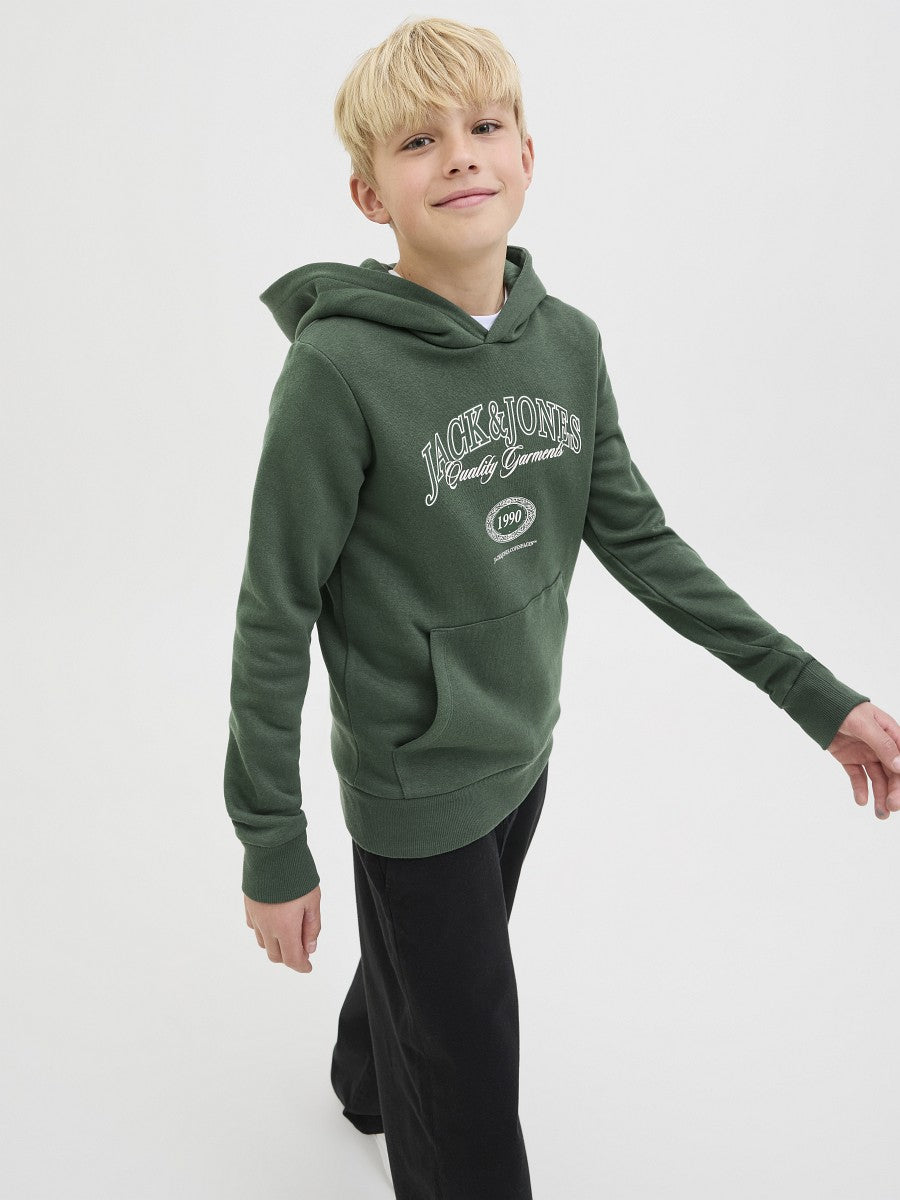 JACK & JONES Junior Kinder Kapuzenpullover Hoodie grün JJAri Gr. 128 - 176