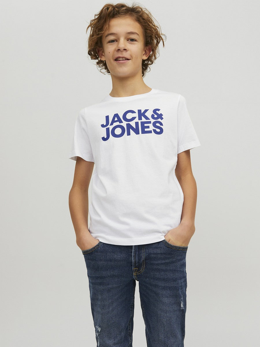 Jack & Jones Junior Jungen T-Shirt 2er Pack Logo Baumwolle Gr. 128–176