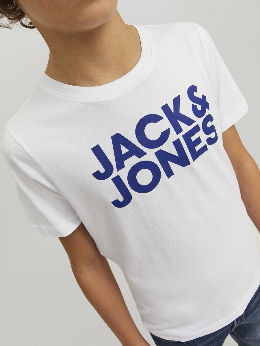 Jack & Jones Junior Jungen T-Shirt 2er Pack Logo Baumwolle Gr. 128–176