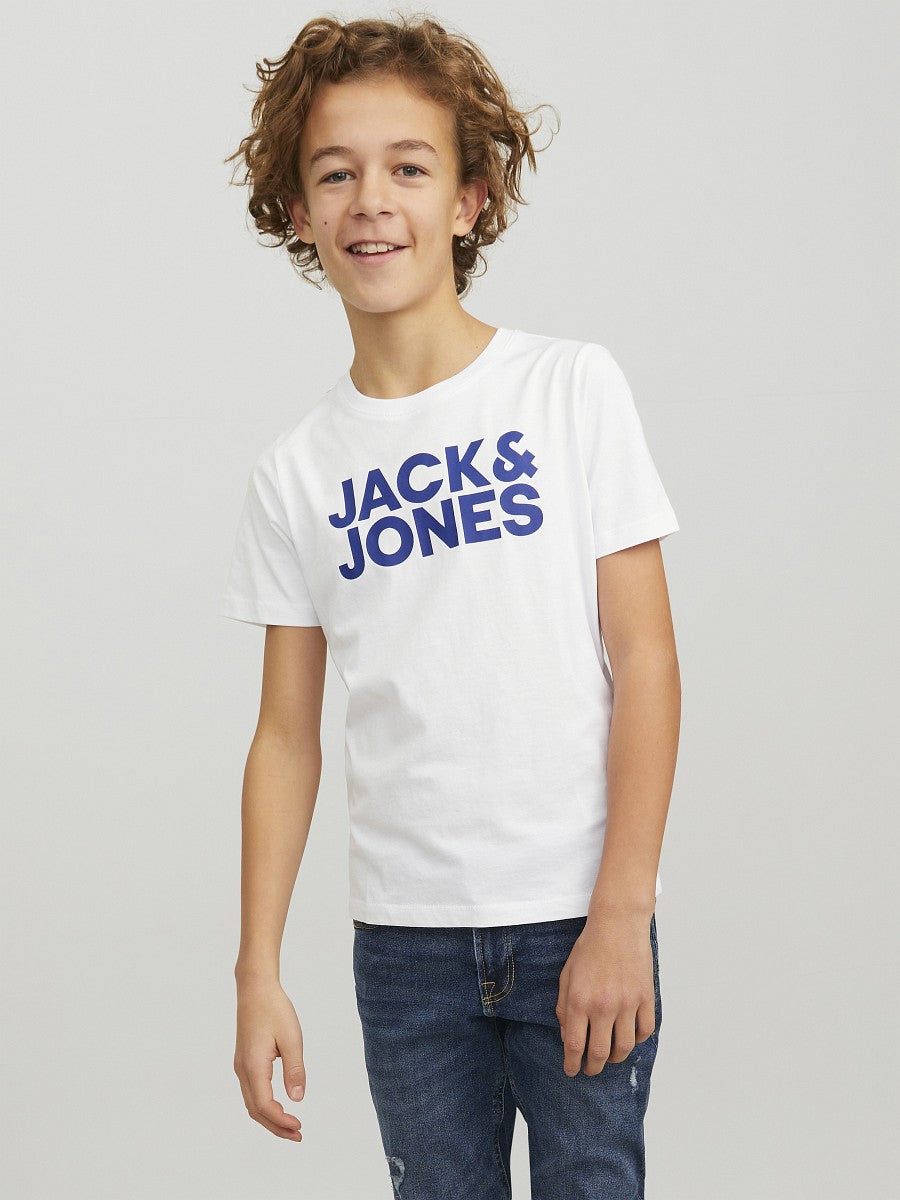Jack & Jones Junior Jungen T-Shirt 2er Pack Logo Baumwolle Gr. 128–176