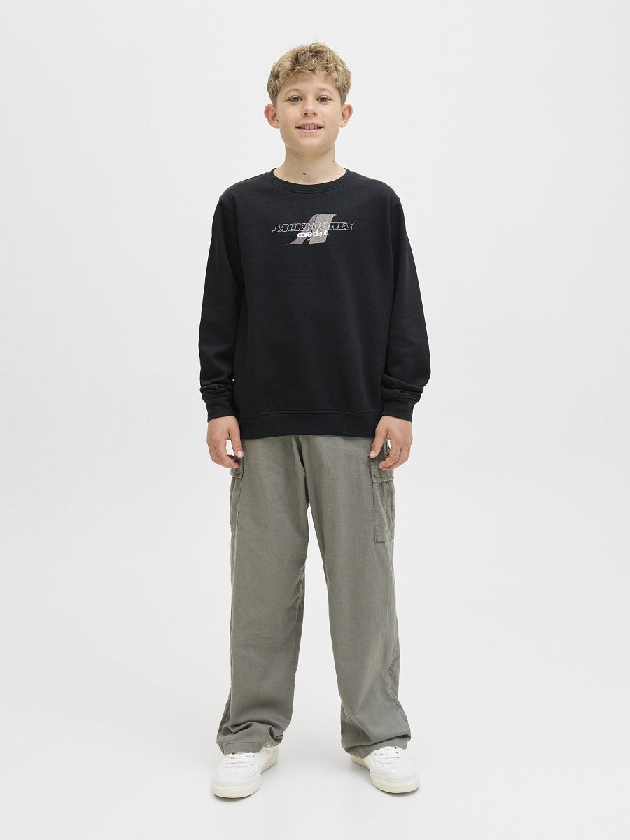 JACK & JONES Junior Basic Jungen Sweatshirt Pullover schwarz JCotier 140 bis 176