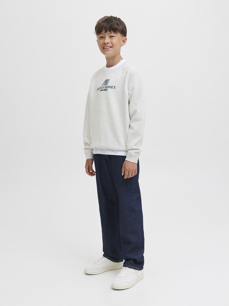 JACK & JONES Junior Basic Jungen Sweatshirt Pullover grau JCotier 140 bis 176