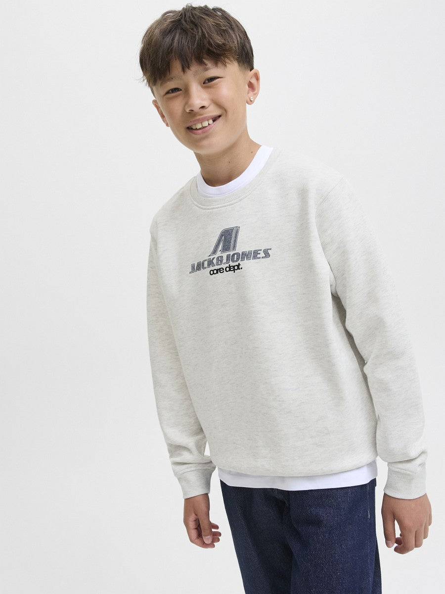 JACK & JONES Junior Basic Jungen Sweatshirt Pullover grau JCotier 140 bis 176