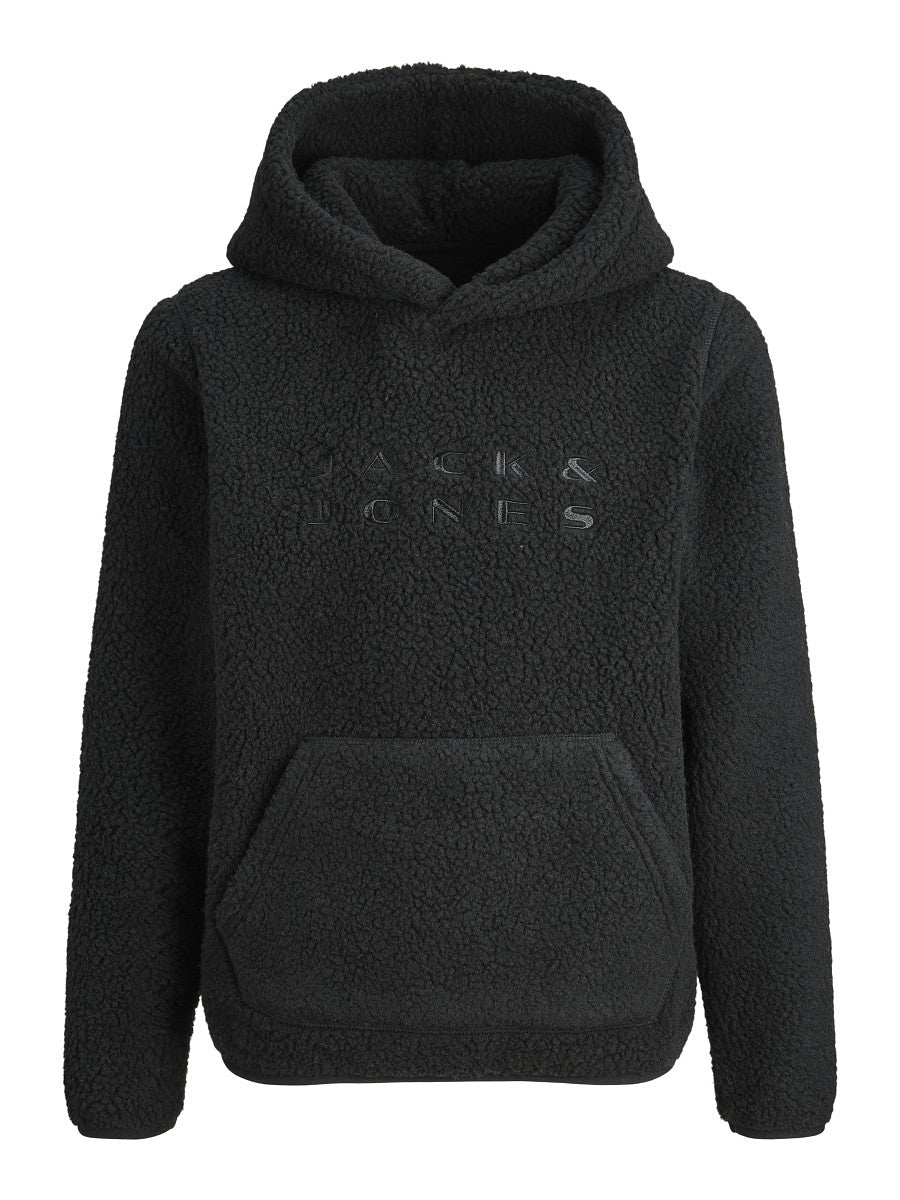 JACK & JONES Junior Teddy Hoodie Kapuzenpullover schwarz Größe 140 bis 176