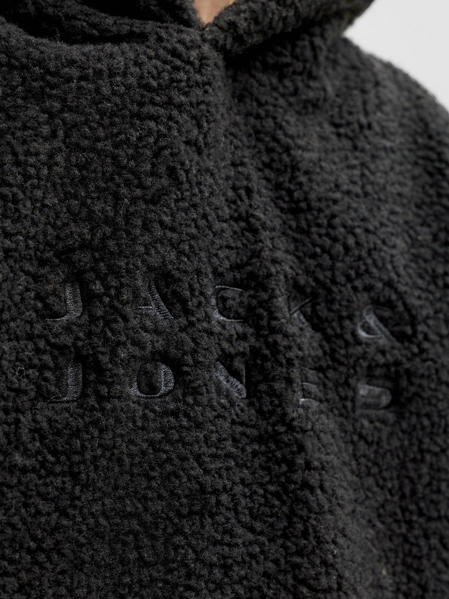 JACK & JONES Junior Teddy Hoodie Kapuzenpullover schwarz Größe 140 bis 176