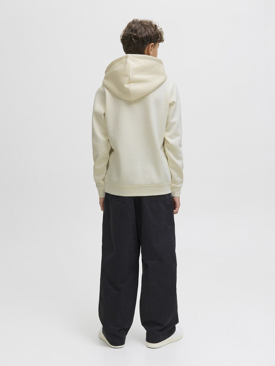 JACK & JONES Junior Kapuzenpullover Hoodie creme beige JCotier Größe 140 bis 176