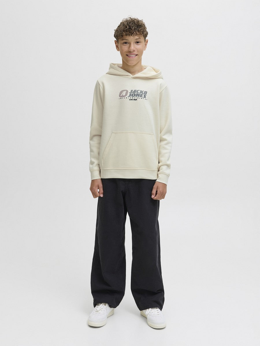 JACK & JONES Junior Kapuzenpullover Hoodie creme beige JCotier Größe 140 bis 176