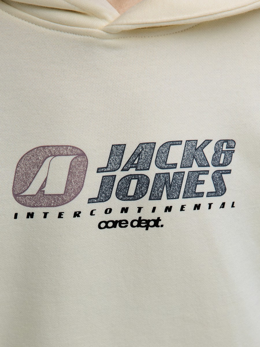 JACK & JONES Junior Kapuzenpullover Hoodie creme beige JCotier Größe 140 bis 176