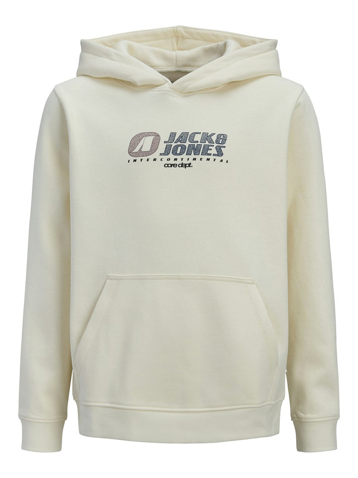 JACK & JONES Junior Kapuzenpullover Hoodie creme beige JCotier Größe 140 bis 176