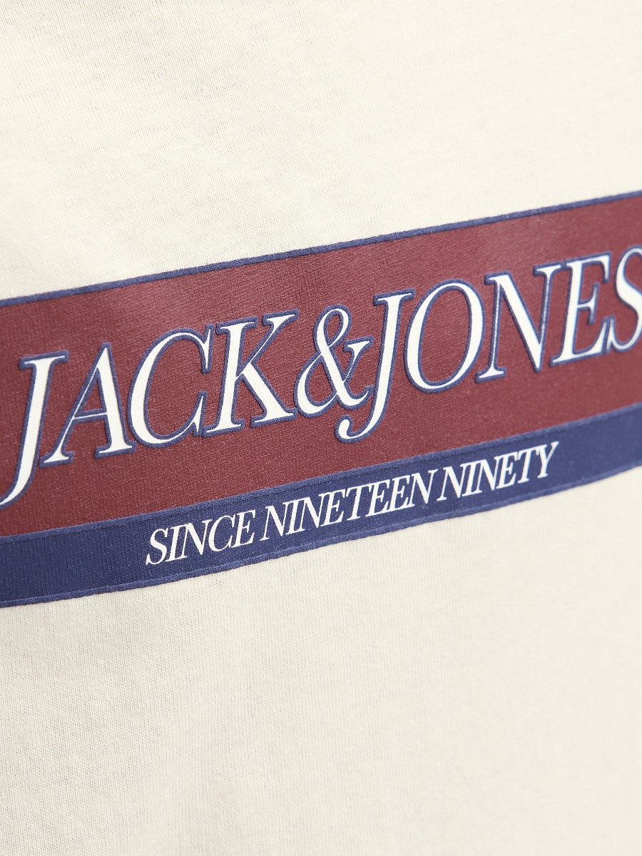 Jack & Jones Kids Kinder Langarmshirt Jungen Logo Longsleeve beige Baumwolle 140 - 176