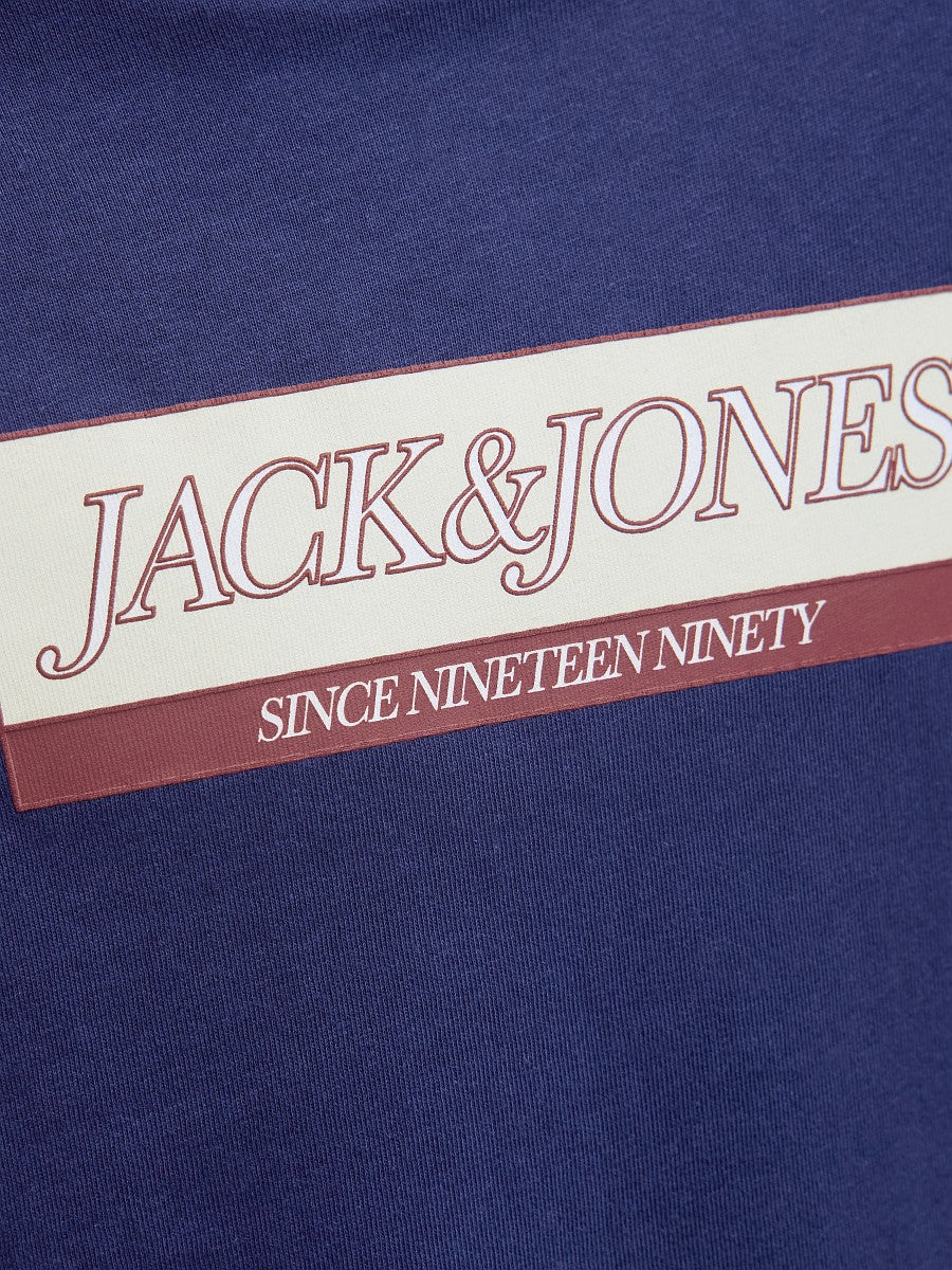 Jack & Jones Kids Kinder Langarmshirt Jungen Logo Longsleeve blau Baumwolle 140 - 176