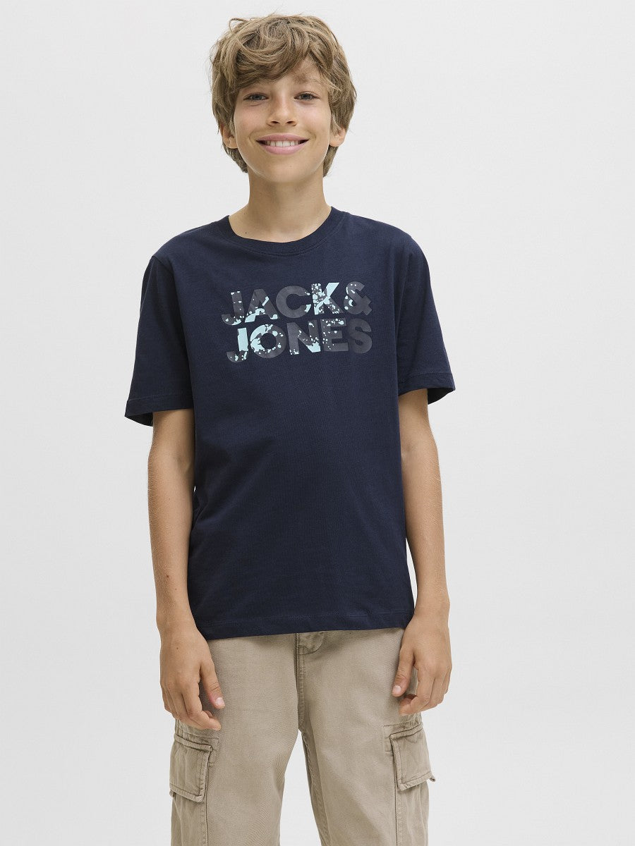 JACK & JONES Junior Jungen T-shirt Kinder Shirt Baumwolle dunkelblau Gr.128-176