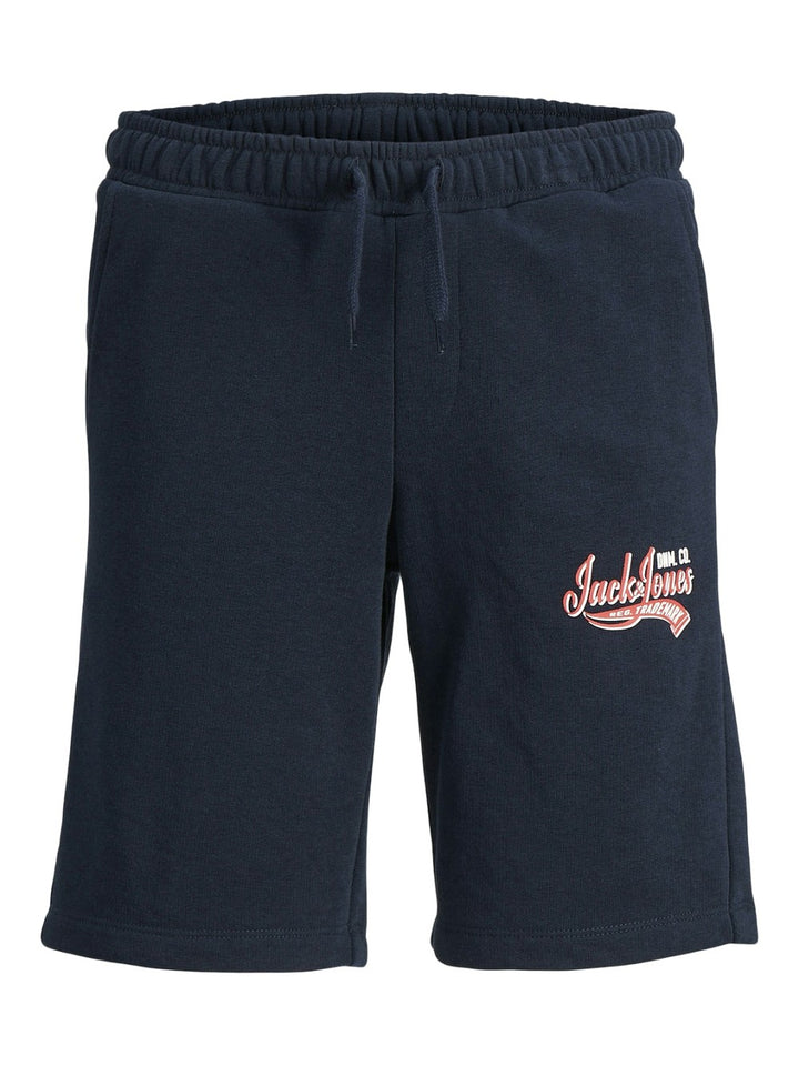 JACK & JONES Sweat Shorts Jogginghose dunkelblau Logo Druck Größe 140 bis 176