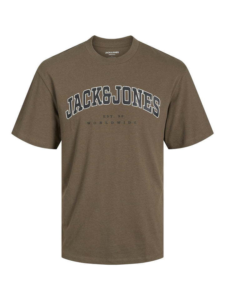 JACK & JONES Junior kurzarm Logo T-shirt JJecaleb oliv grün Größe 128 bis 176
