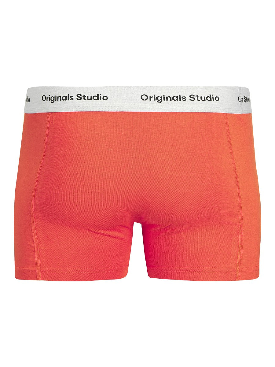 JACK & JONES 3er Pack Set Unterhosen Trunks schwarz rot Logo Größe 152 bis 176