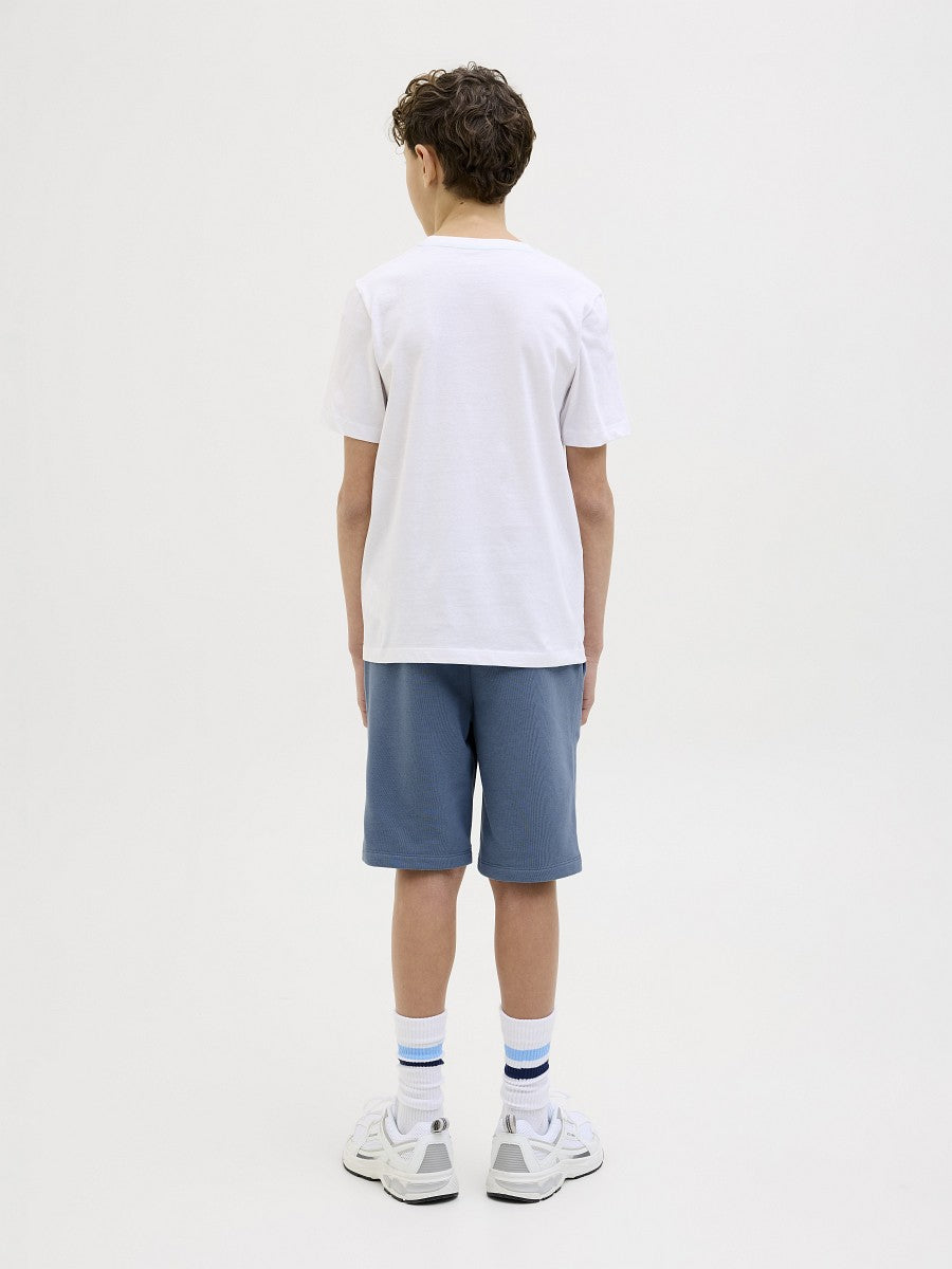 JACK & JONES Jungen Sweat Shorts Jogginghose blau Logo Druck Größe 140 bis 176