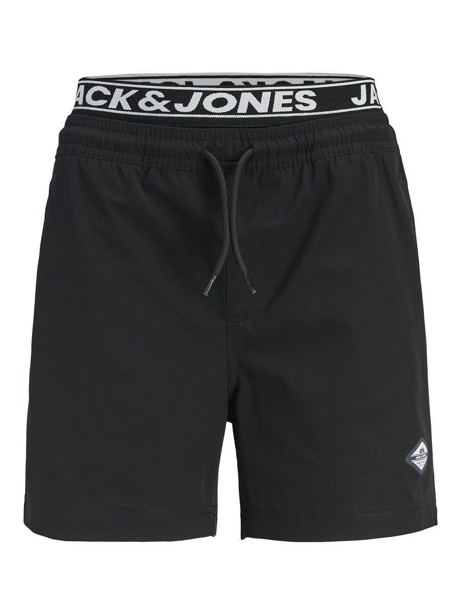 Jack & Jones Junior Jungen Badeshorts Logo Bund Badehorts schwarz 128-176