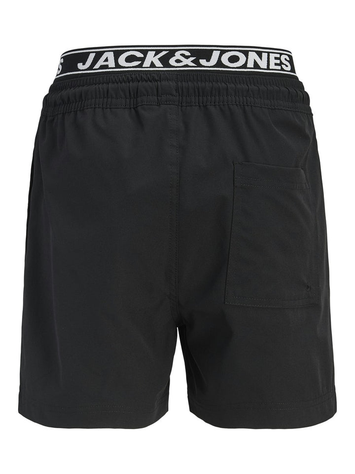 Jack & Jones Junior Jungen Badeshorts Logo Bund Badehorts schwarz 128-176