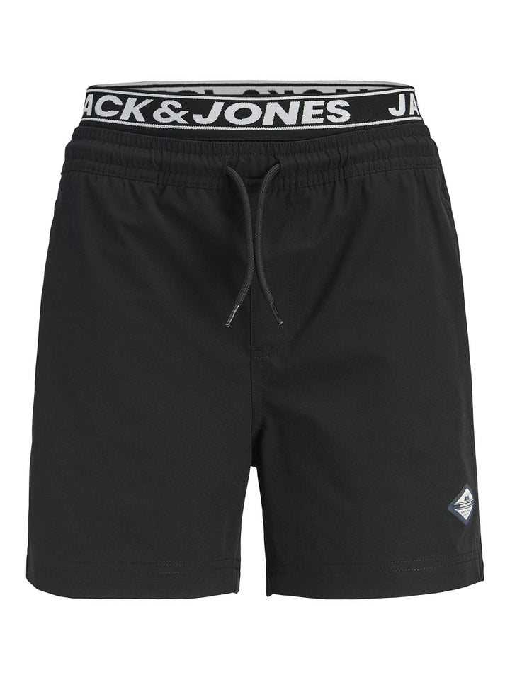 Jack & Jones Junior Jungen Badeshorts Logo Bund Badehorts schwarz 128-176