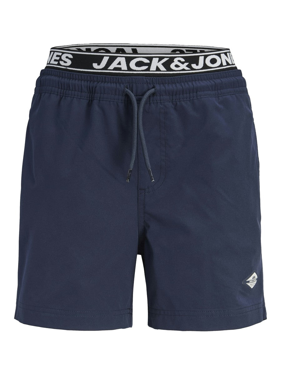 Jack & Jones Junior Jungen Badeshorts Logo Bund Badehorts dunkelblau 128-176