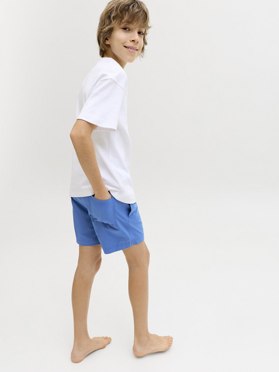 Jack & Jones Junior Jungen Badeshorts Logo Bund Badehorts blau 128-176