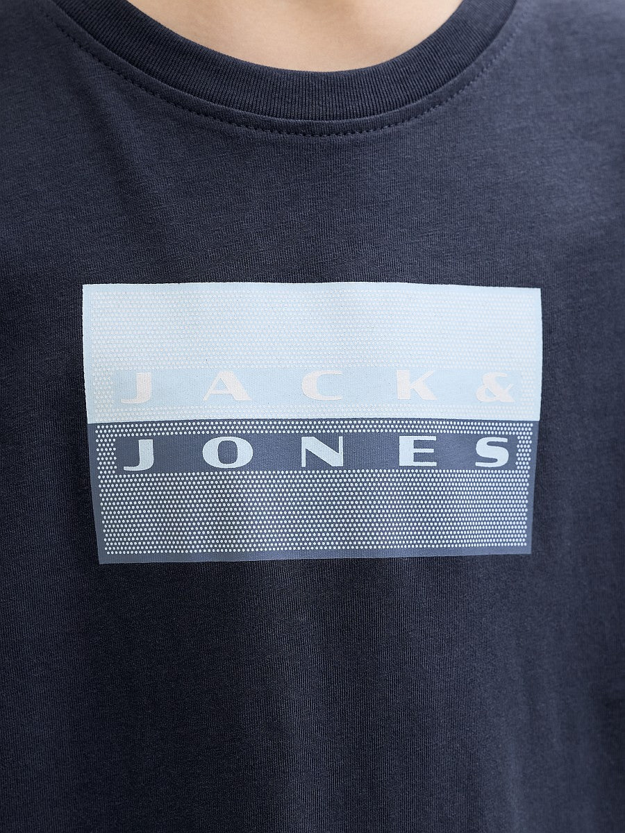 JACK & JONES Junior Jungen T-shirt Kinder Shirt Baumwolle Sommer dunkelblau 128 - 176