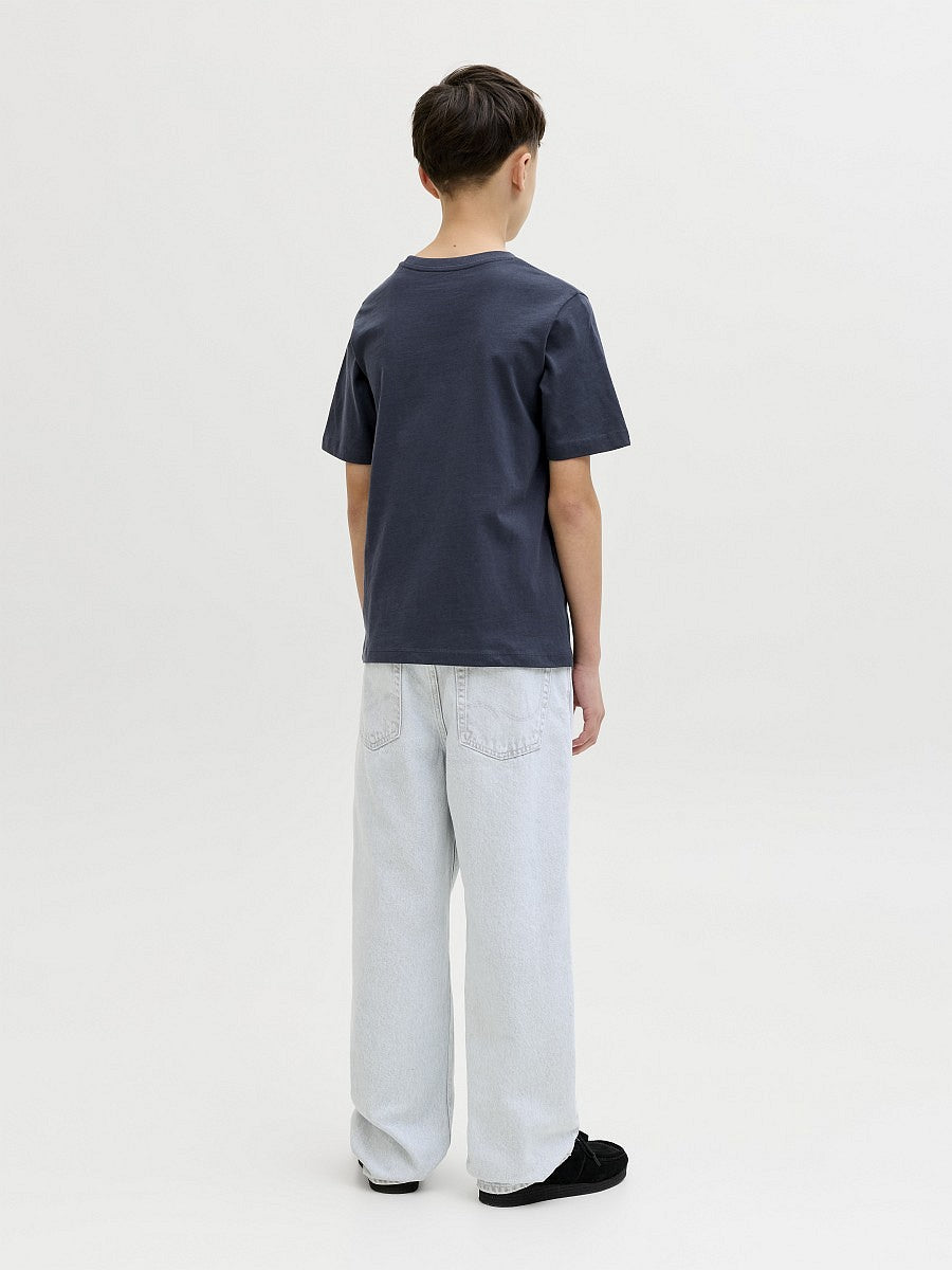 JACK & JONES Junior Jungen T-shirt Kinder Shirt Baumwolle Sommer dunkelblau 128 - 176