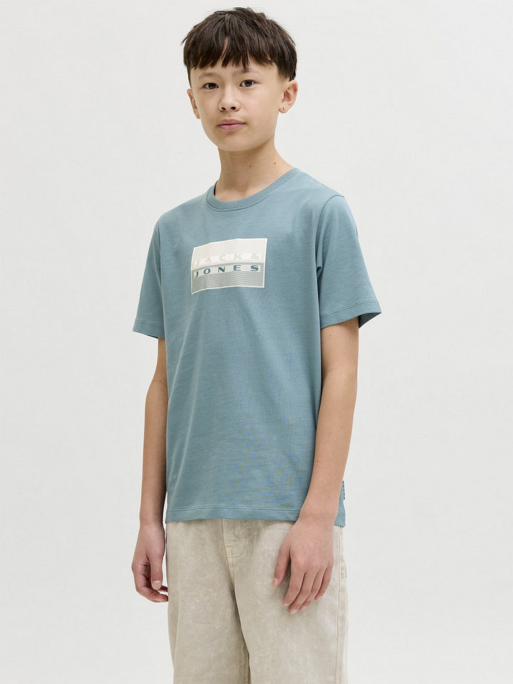 JACK & JONES Junior Jungen T-shirt Kinder Shirt Baumwolle Sommer blau 128 - 176