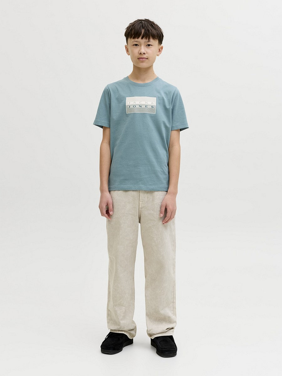 JACK & JONES Junior Jungen T-shirt Kinder Shirt Baumwolle Sommer blau 128 - 176